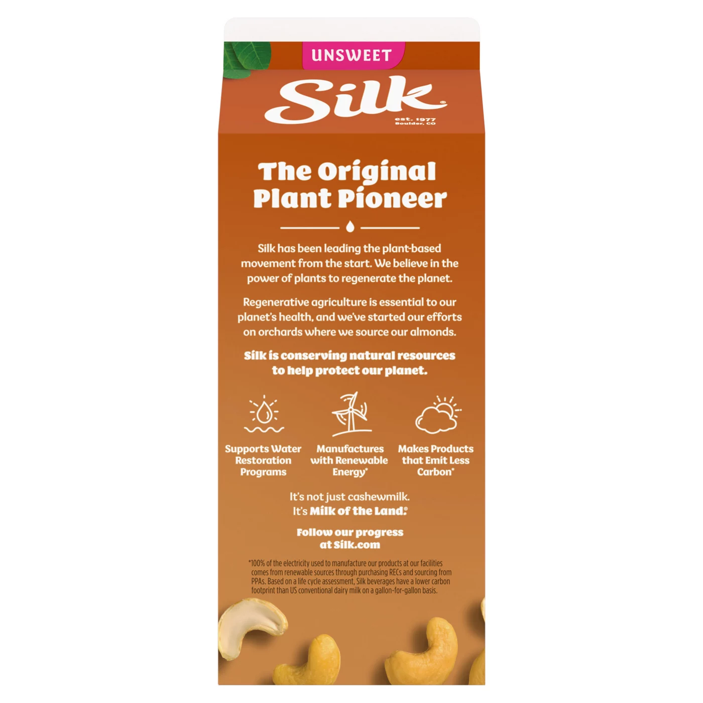 Silk Unsweetened Cashew Milk - Image 2